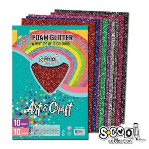 Glitter Moosgummi - A4, 10 Stück - gemischt 121576988 - Kunst & Hobby