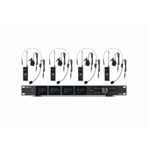 Power Dynamics PD524B UHF vezeték nélküli mikrofonkészlet + 4 db fejmikrofon szett 121577022 - Mikrofon