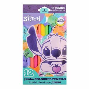 Colorino Színesceruza, háromszög JUMBO Stitch Pasztell 12 szín