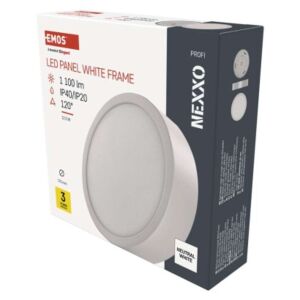 EMOS LED felületre szerelhető lámpatest NEXXO, kör, fehér, 12,5W, 1100 lm, természetes fehér, IP20/IP40