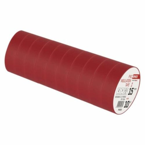 EMOS 15mm x 10m piros PVC szigetelőszalag, 10 db-os csomag - Ragasztó