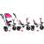 MalPlay 3in1 360° turnable tricycle with basket and horn #pink 93318818