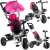 MalPlay 3-in-1 Tricycle with Canopy, Basket, and Horn - Pink