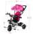 MalPlay 3-in-1 Tricycle with Canopy, Basket, and Horn - Pink - Dimensions