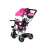 MalPlay 3-in-1 Tricycle with Canopy, Basket, and Horn - Pink