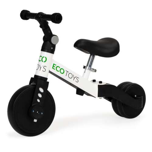 Ecotoys 2in1 Futóbicikli pedálokkal #fekete-fehér