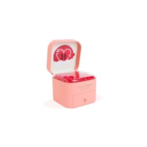 Műrózsa díszdobozban nyaklánccal 11x11x9,5 cm rózsaszín DA01200