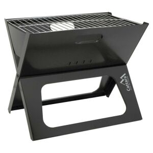 Cattara PIRAN összecsukható faszenes grillsütő, fekete, 3/4 nézet - Cattara
