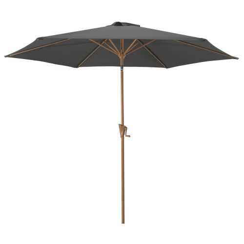 Rojaplast Wood 3m szürke dönthető napernyő, talp nélkül