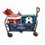 Pepita dark blue folding handcart loaded with items