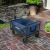 Pepita dark blue folding handcart on patio
