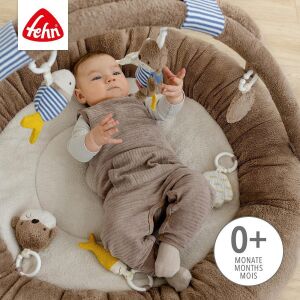 Fehn Otter Spielmatte mit Baby, Baby Spielmatte mit Hängenden Spielzeug, Baby Spielmatte mit Otter Thema - Babys & Toddler