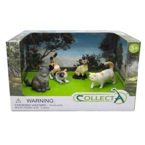 4 db kézzel festett Loving Kittens figurából álló készlet, CollectA márka, 3 éves kortól - Collecta