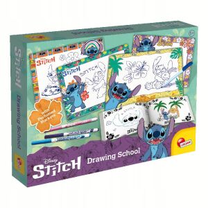 Zestaw Disney Stitch Szkoła Rysunku, zawiera szablony, markery i notatnik dla dzieci 5+ - Lisciani