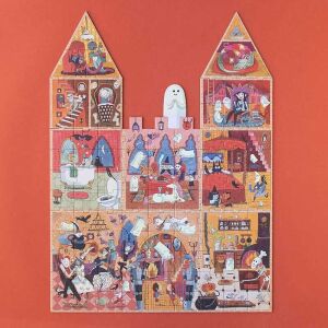 Londji Enchanted Spukenschloss Leuchtpuzzle, 100 Teile, fertiges Puzzle 48 x 65 cm - Puzzle