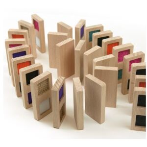 Dominospiel aus Holz, verschiedene Texturen, Andreu Toys