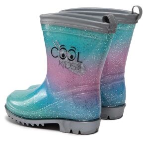 Гумени ботуши Perletti със светлоотразителен ръб - размер 26 27 розово сини 121656421 - Perletti