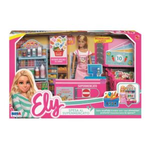 Zestaw supermarketu RS Toys, w zestawie stoisko sprzedażowe, kasa, wózek sklepowy i lalka 121656553 - Gra
