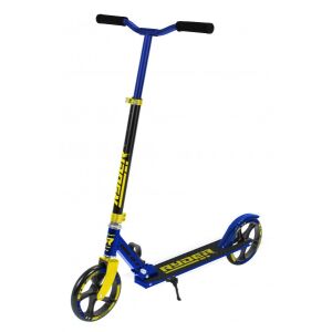 Saica 3289 2-Rad-Kinderroller mit verstellbarer Höhe und klappbarem Ständer, blau und gelb - Elektrofahrzeug, Dreiräder, Laufräder und Kinder-Roller