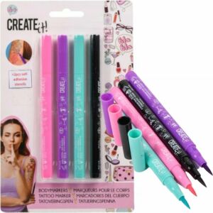 Tattoostifte 4 Farben + Schablonen KREIEREN SIE ES!