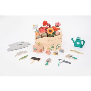 UMU Toys Mein kleiner Garten Rollenspielset mit Holzblumen, Werkzeugen und einem Korb - UMU Toys