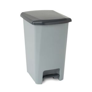 Coș de gunoi slim antracit cu pedală, 25L - Cosuri de gunoi