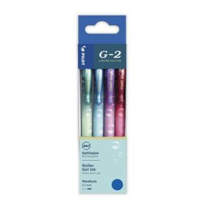 Zseléstoll készlet, 0,32 mm, nyomógombos, PILOT "G-2 Bubble", kék, 4 különböző minta 122878257 - Toll & Ceruza