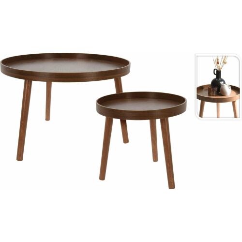 2er-Set Tische Home&Styling Collection, MDF, 60x40 cm, 38x34 cm, braun