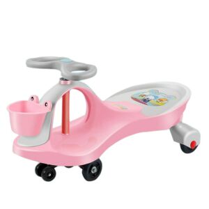 Jucărie roz și gri pentru copii cu coș și volan - Malatec