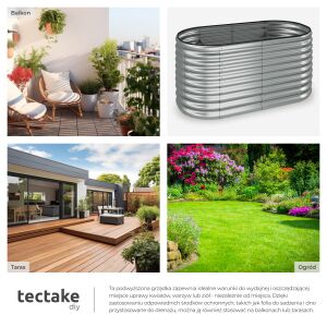 Vyvýšený záhon Flormma, 804l, pozinkovaný, 160x80x80cm 121668068 - Vyvýšené záhony