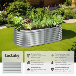 Vyvýšený záhon Flormma, 942 l, pozinkovaný, 200x100x60 cm 121668066 - Vyvýšené záhony