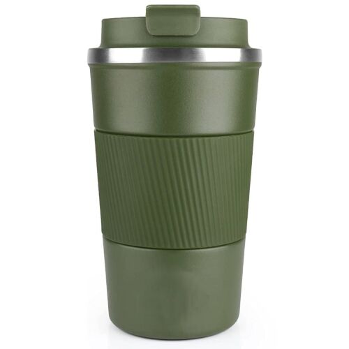 Légmentes termosz bögre 510 ml, rozsdamentes acél és tömör műanyag, zöld