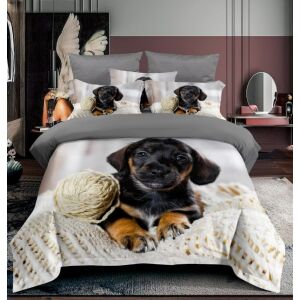 7 részes Tacskó ágyneműhuzat garnitúra fonal gomolyaggal - Ágynemű - ifjúsági és felnőtt