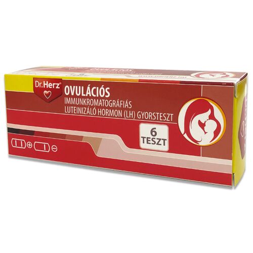 Dr. Herz Ovulációs immunkromatográfiás(LH) gyorsteszt 6 db /EP kártyára adható/