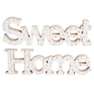 SWEET HOME felirat - festett/pöttyös- 30x12 cm 121798650 - Fa felirat & dekorációs elem