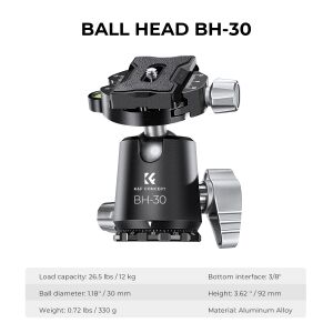 K&F Concept X254C4+BH-30 karbon stativ + monopod, 172cm visina, 12kg nosivosti
 121798758 - Tripod
