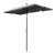 Malatec grey rectangular tilting parasol isolated