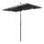 Malatec grey rectangular tilting parasol isolated