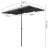 Dimensions of Malatec grey rectangular tilting parasol