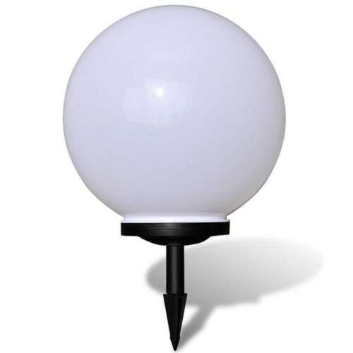 White solar powered garden globe lamp, 3 pack, SL-10591