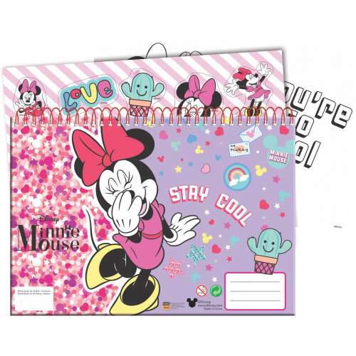 Disney Minnie Mouse A4 spiral sketchbook with 40 pages and stickers