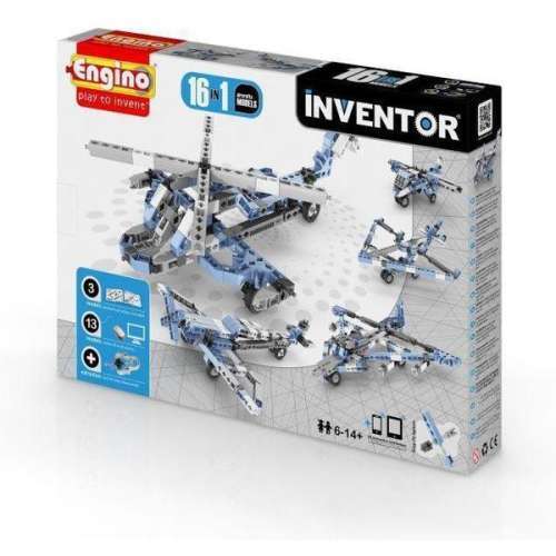 Engino Inventor 16in1 Building Toy - Flugzeuge #blau-grau - Verpackung beschädigt! 41037278