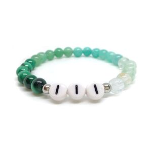 111 - Megérzés - Angyalszámos - fehér topáz, fluorit, amazonit, aventurin, malachit - ásvány karkötő 121888463 - Női kiegészítő