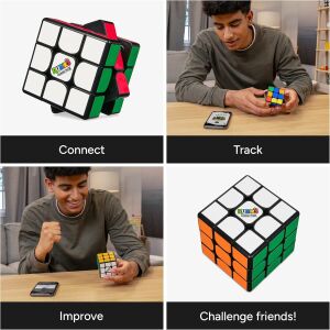 Rubik's Connected X 3x3 kocka kollázs: összekapcsolódás, követés, fejlesztés, barátok kihívása - Spin Master