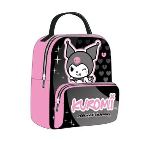 Hello Kitty Kuromi Rucksack, schwarz mit rosa Akzenten, mit Kuromi-Charakter - Homyl Rucksäcke & Taschen für Kindergarten