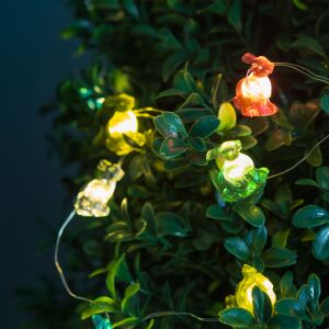 LED fényfüzér nyuszi formájú izzókkal, tökéletes húsvéti dekorációhoz - Nonbrand Fényfüzér