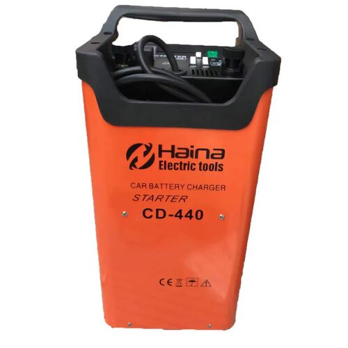 Haina CD-440 1400W Ładowarka akumulatora samochodowego i rozrusznik, pomarańczowy, widok z przodu