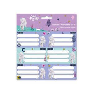 Ars Una: Cute Animals unicornis csomagolt füzetcímke 3x6 db-os 121925030 - Füzetcímke