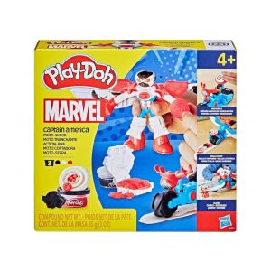 Play-Doh: Captain America mit dem Moto-Slicer Motorrad 121925271 - Hasbro Knete