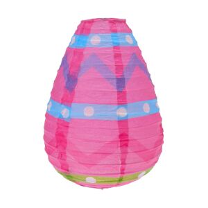 Papierlaterne mit Metallständer, 10x15 cm, rosa